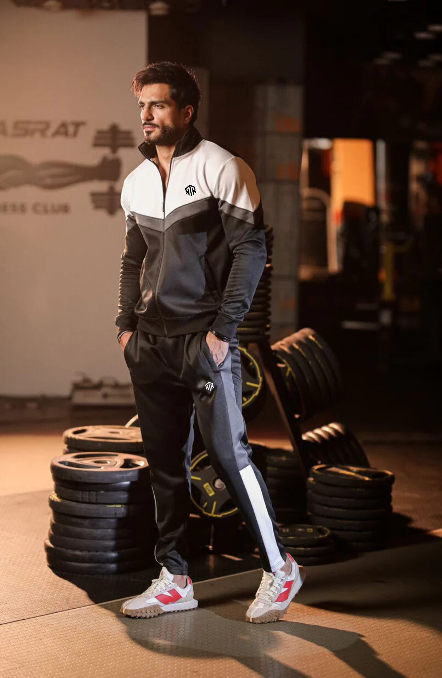 FLEX QUICK DRY TRACK SUIT -BLACK&WHITE – Rohan's Retail