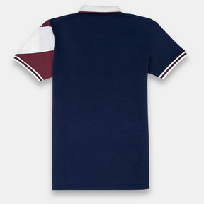 Blue Panel Polo T-Shirt